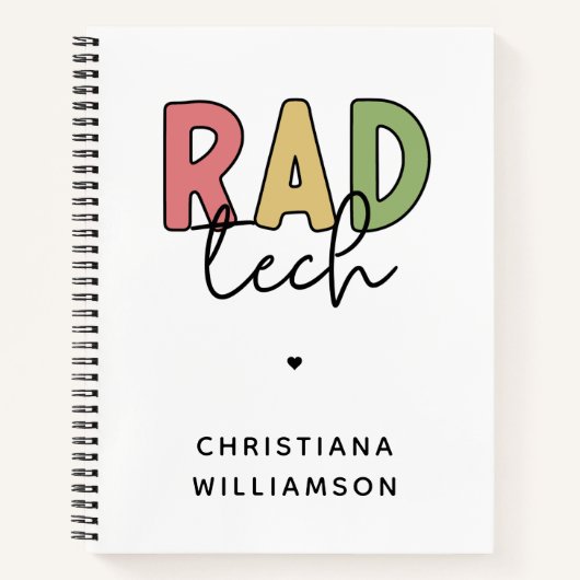 Carnet Technologue radiologique sur mesure Rad Tech Radio (Devant)