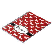 Carnet Teckels rouges de damassé (Côté gauche)