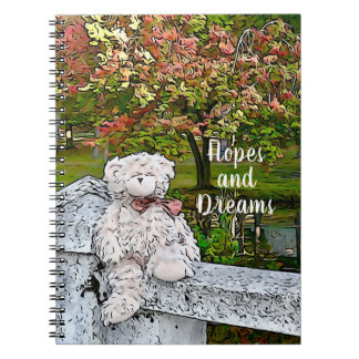Carnet Teddy Bear près de l'étang