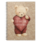 Carnet Teddy Bear Red Heart (Devant)