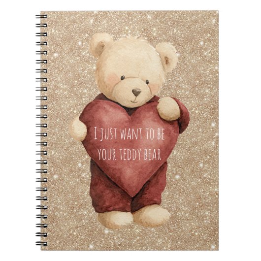 Carnet Teddy Bear Red Heart (Devant)