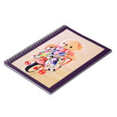 Carnet Teddy Bear sur un vélo (Côté gauche)