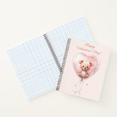 Carnet Teddy in Heart Balloon Valentines Design (Intérieur)