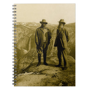 Carnet Teddy Roosevelt et John Muir au point de glacier