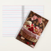 Carnet Teddy Rose Basket Romantic Valentine Love Story  (À l'intérieur)