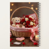 Carnet Teddy Rose Basket Romantic Valentine Love Story  (Verso)