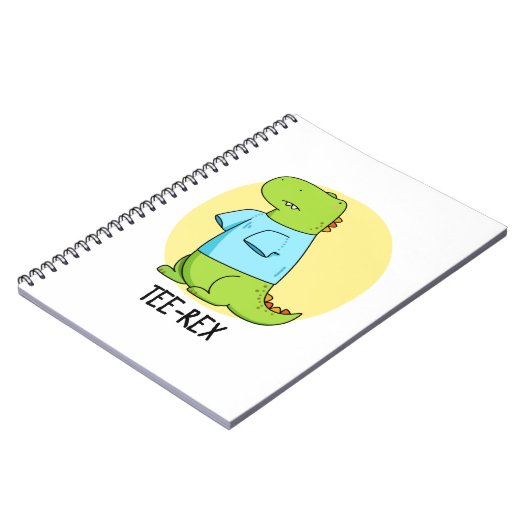 Carnet Tee Rex TShirt Drôle Pun Dinosaure TRex (Côté gauche)