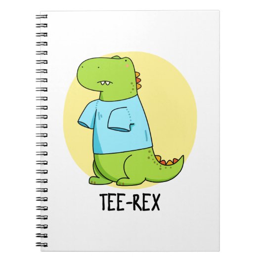 Carnet Tee Rex TShirt Drôle Pun Dinosaure TRex (Devant)