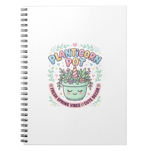 Carnet Tee-shirt graphique design graphique Pot Licorne P (Devant)