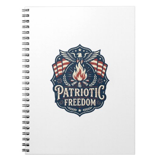 Carnet Tee-shirt graphique vectoriel nuit de feu patrioti (Devant)