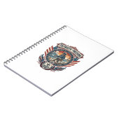 Carnet Tee-shirt graphique vectoriel Patriotic Beachcombe (Côté gauche)