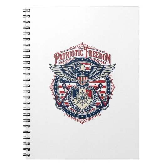 Carnet Tee-shirt graphique vectoriel prépa côtier patriot (Devant)