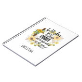 Carnet Teen Goddaughter Gift - Personalized Proverb Quote (Côté gauche)