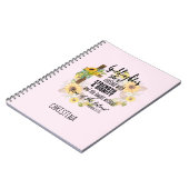 Carnet Teen Goddaughter Gift - Personalized Proverb Quote (Côté gauche)