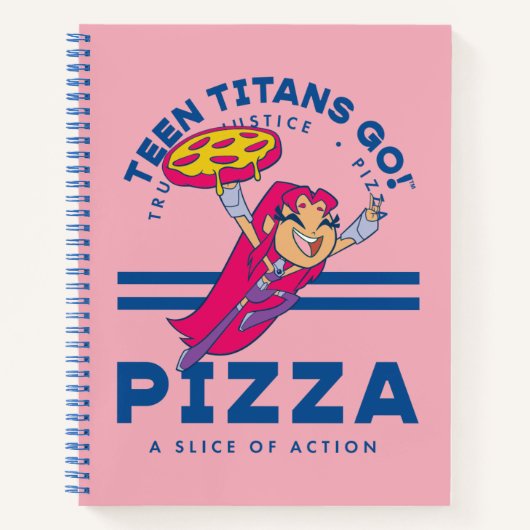 Carnet Teen Titans Go ! Starfire "Truth Justice Pizza" (Devant)