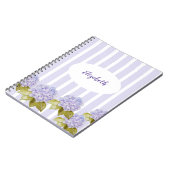 Carnet Teintes d'hortensia violet-bleu (Côté gauche)