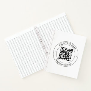 Carnet Téléchargez votre propre code QR et texte personna