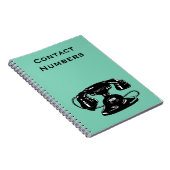 Carnet Téléphone noir démodé (Côté Droit)