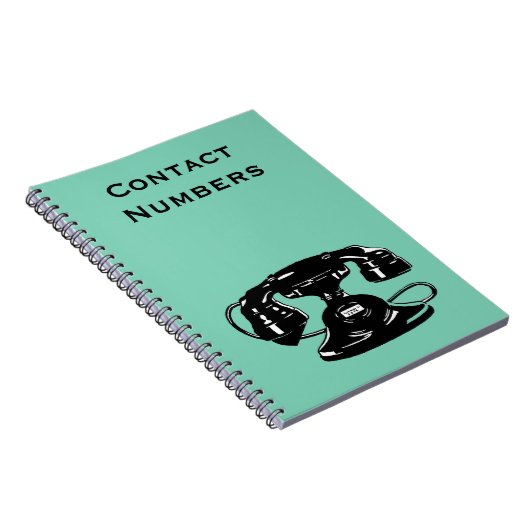 Carnet Téléphone noir démodé (Côté Droit)