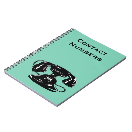 Carnet Téléphone noir démodé (Côté gauche)