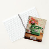 Carnet Téléphone vert vintage (Intérieur)