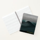 Carnet Tempête humide d'une vague verte profonde (Intérieur)