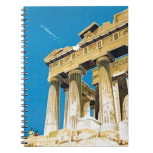 Carnet Temple du Parthénon de la Grèce Vintage voyage Ath