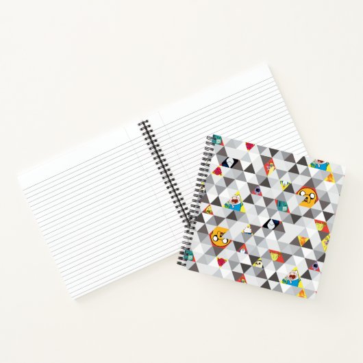 Carnet Temps d'aventure | Motif de caractères triangulair (Intérieur)