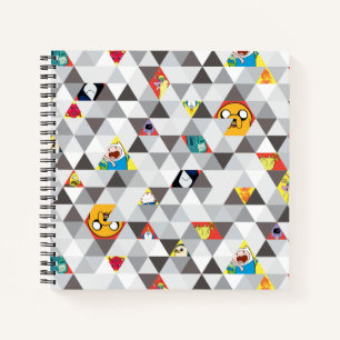 Carnet Temps d'aventure   Motif de caractères triangulair