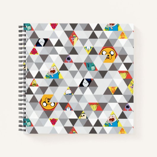 Carnet Temps d'aventure | Motif de caractères triangulair (Devant)