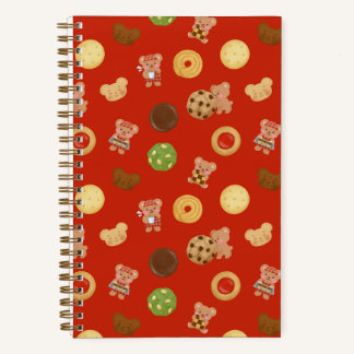 Carnet Temps des cookies nounours rouge