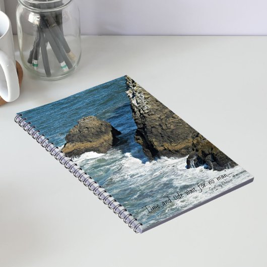 Carnet Temps et Marée Citation Chaucer Côte Rocheuse