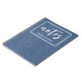 Carnet Tendance Bleu Denim et Spirale Classique Blanche (Côté gauche)