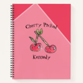 Carnet Tendance Cherry rose Nom moderne Cute Kitschy Fun (Devant)