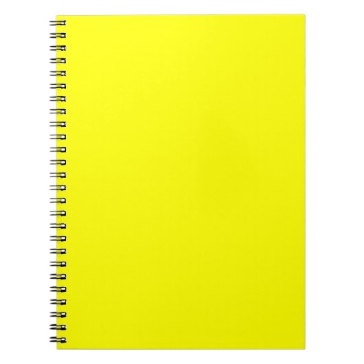 Carnet Tendance citron jaune uni couleur | Élégant (Devant)
