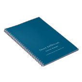 Carnet Tendance Élégant Minimaliste Simple Bleu (Côté Droit)
