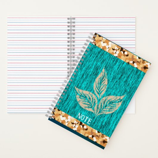 Carnet Tendance Élégante Sarcelle  (À l'intérieur)
