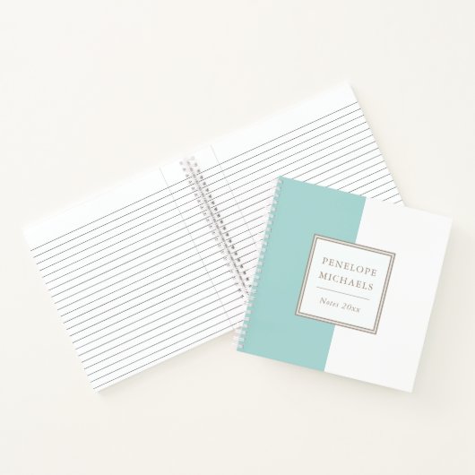 Carnet tendance en bleu et blanc (Intérieur)