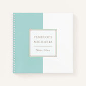 Carnet tendance en bleu et blanc (Devant)