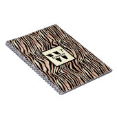 Carnet Tendance rose Zebra Impression Avec Monogramme Et  (Côté Droit)