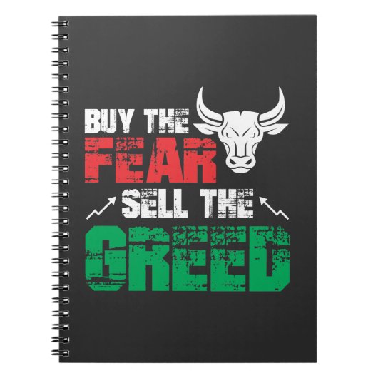 Carnet Tendance Stock Trading Crainte avidité Investisseu (Devant)