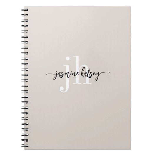 Carnet Tendances simples Nom et initiales (Devant)