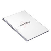 Carnet Tendances Simples Nom et Initiales (Côté Droit)