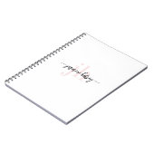 Carnet Tendances Simples Nom et Initiales (Côté gauche)