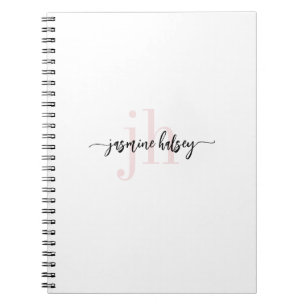 Carnet Tendances Simples Nom et Initiales