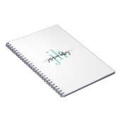 Carnet Tendances Simples Nom et Initiales (Côté Droit)