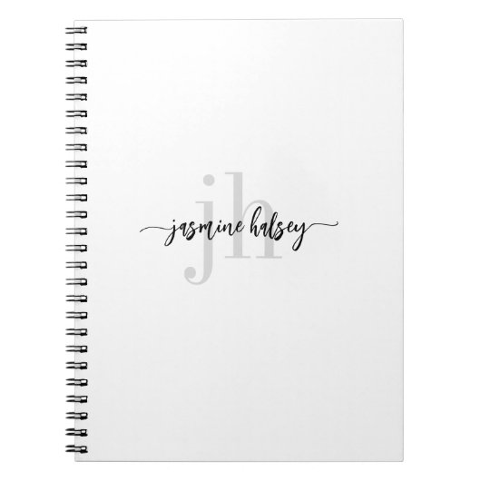 Carnet Tendances simples Nom et initiales (Devant)