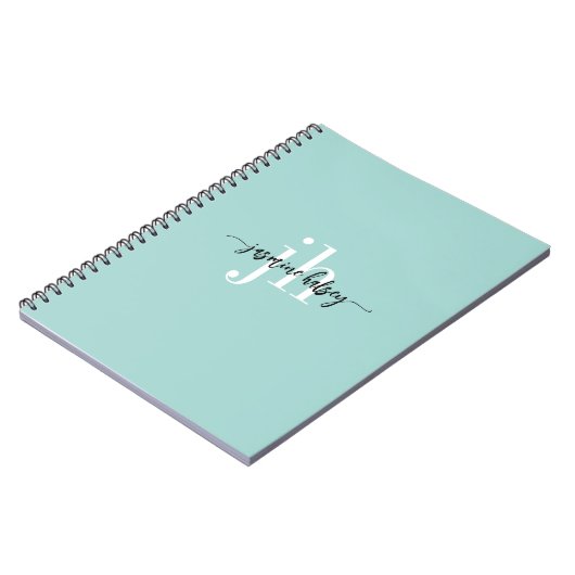 Carnet Tendances Simples Nom et Initiales (Côté gauche)