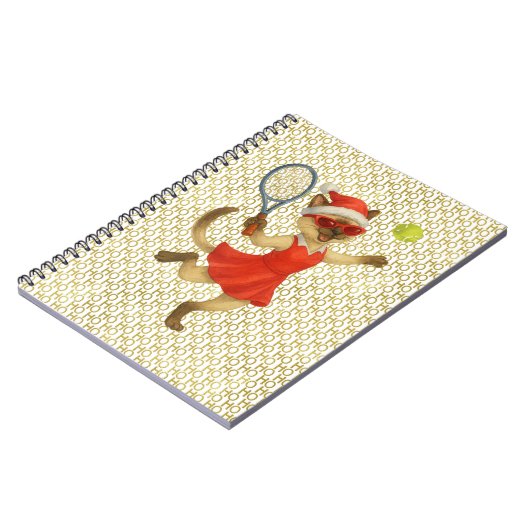 Carnet Tennis Christmas themed for Cat Lovers (Côté gauche)