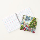 Carnet Tennis Noël Thème avec Ball et Racket (Intérieur)